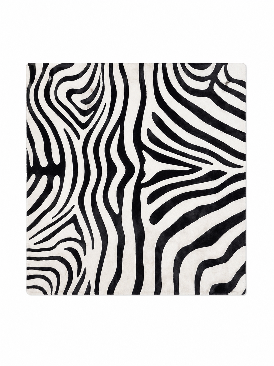 Living Room Cashmere-like Carpet Black And White Striped Thickened Sofa Floor Mat